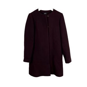 A.P.C. Long Wool Coat Jacket 36 Winter Magnetic APC